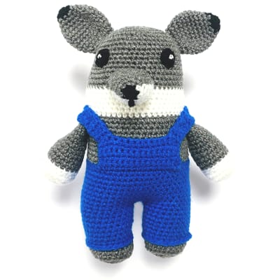 Muñeco animal amigurumi Lobo1
