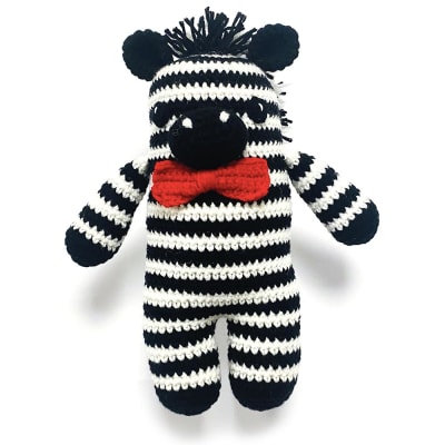Muñeco animal amigurumi Cebra1