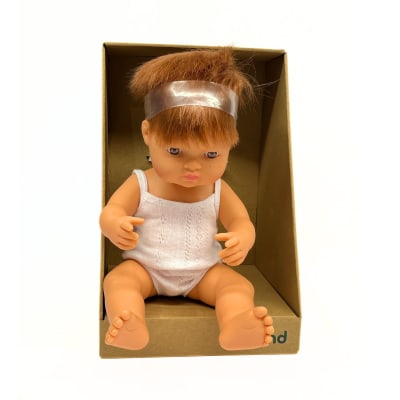 Muñeco bebé caucásico pelirrojo 38cm1