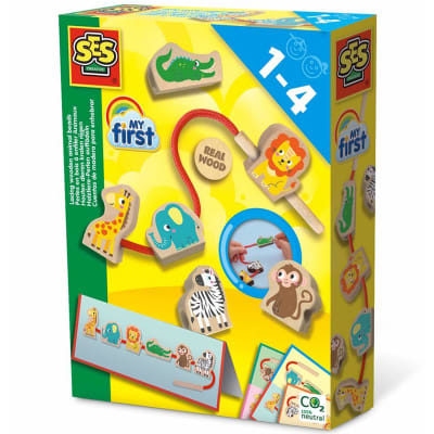 My First - Cuentas de madera para enhebrar animales1
