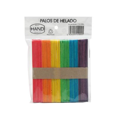 Palos helado colores 11cm, 50u.