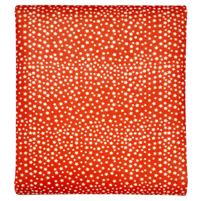 Paño lenci estampado rojo con estrellas blancas 1mt