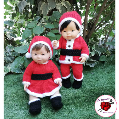 Traje navideño 6pz - para muñecos de 40cm