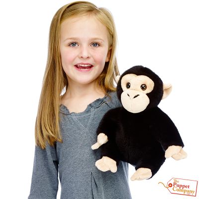 Títere de mano cuerpo entero chimpancé1