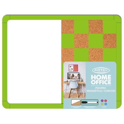 Artel Pizarra magnética y corcho 35 x 27.5cm verde1