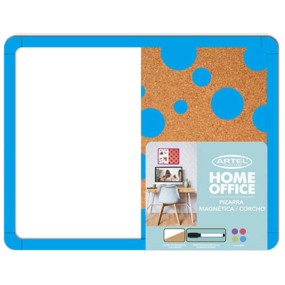 Artel Pizarra magnética y corcho 35 x 27.5cm azul1
