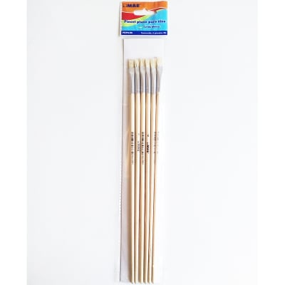 6 Pinceles planos para óleo n°6 Mae