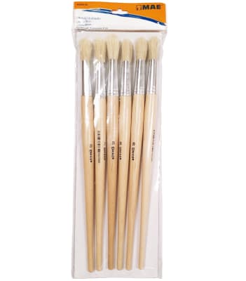 6 Pinceles redondos para óleo n° 20 Mae