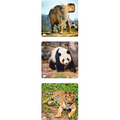 Puzle progresivo animales 6, 12 y 25pz
