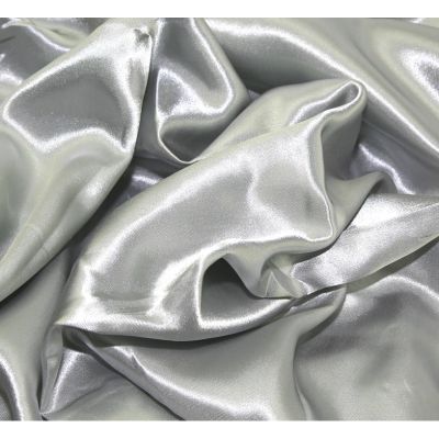 Raso brillante plateado 1 metro x 1.60 de ancho