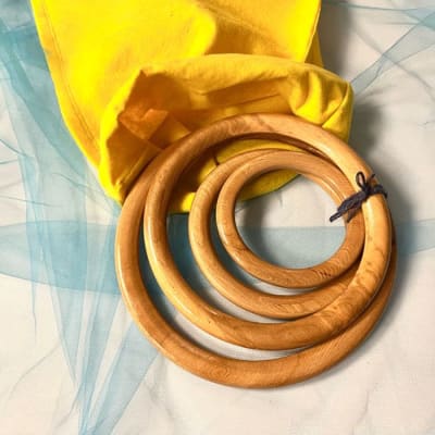 Set 4 aros de madera barnizada - Producto de vitrina1