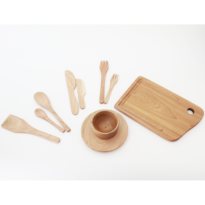 Set utensilios de cocina 10pz madera nativa1