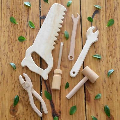 Set 6 herramientas, línea madera nativa1