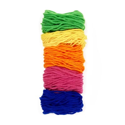 Set lanas 5 unidades: azul, fucsia, naranja, amarillo y verde1