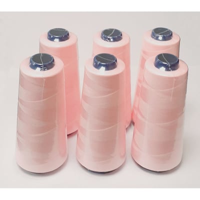 Hilo de coser rosado, 6 unidades