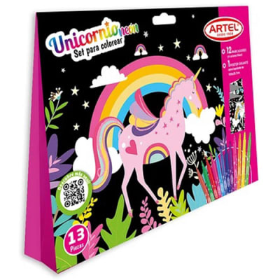 Artel Set para colorear unicornio 13pz