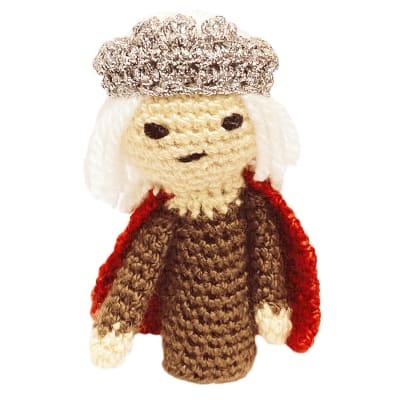 Títere dedo rey amigurumi1