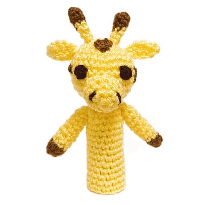 Títere dedo jirafita amigurumi1