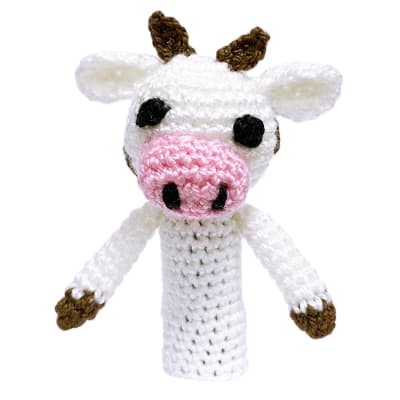 Títere dedo vaquita amigurumi1