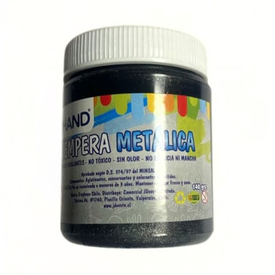 Tempera metálica 140gr color negro1