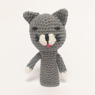 Títere dedo gato amigurumi1