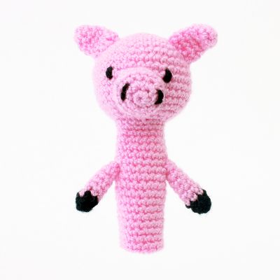 Títere dedo cerdito amigurumi1