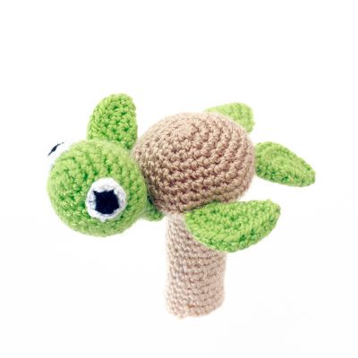 Títere dedo tortuguita amigurumi1