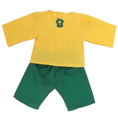 Traje brasileño niño para muñecos de 38cm1