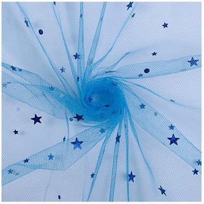 Tull estrellas azul 1 metro x 1,30 de ancho1