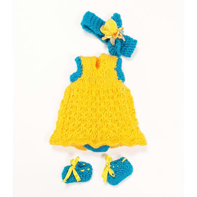 Vestido de lana 5pz modelo Amanda - para muñecas de 32cm