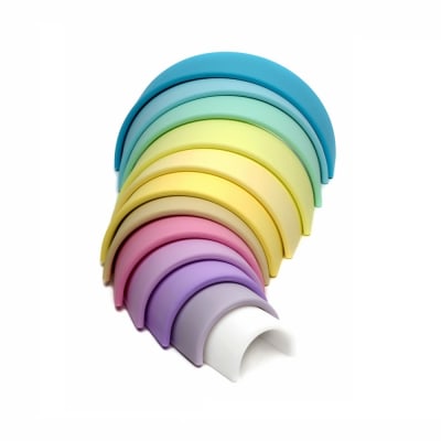 Arcoíris de colores pastel 12pz, Silicona