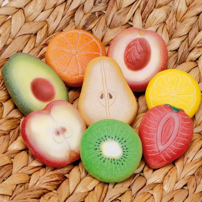 8 Piedras sensoriales frutas1