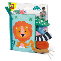 Libro sensorial de tela con colas de animales