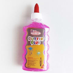 Artel Cola Glitter glue 185ml rosado