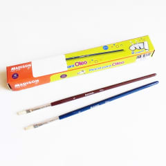 12 Pinceles planos para óleo Madison n°4