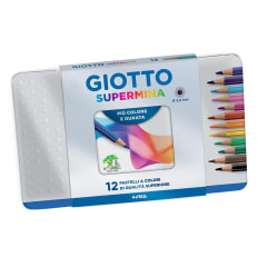 Lápiz Giotto supermina 12 colores en lata
