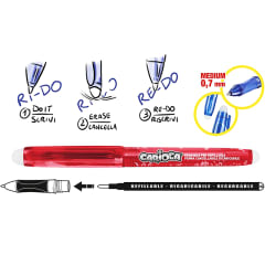 Bolígrafo Re-Do con tinta borrable y recargable, color rojo