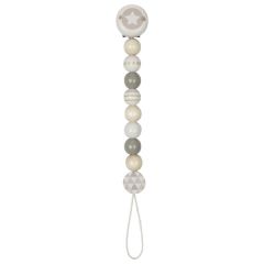 Cadena para chupete estrella gris Heimess