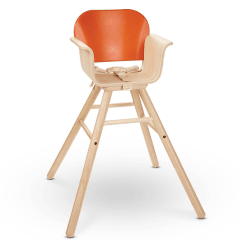 Silla alta - naranja para comer