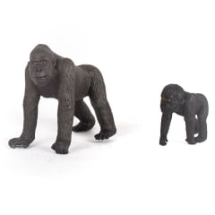 Gorilas mamá y bebé