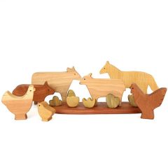 Set campo 16pz, serie madera nativa