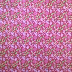 Paño lenci estampado flores fondo fucsia 10 pliegos 40x60cm