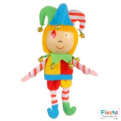 Títere dedo cabeza madera Bufón