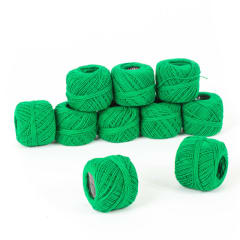 Hilo de bordar perle 10grs verde 10 ovillos HC