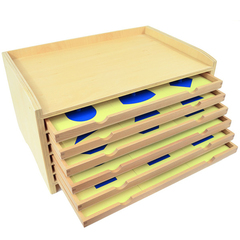 Gabinete Geométrico 6 cajones Montessori - Lúdiko
