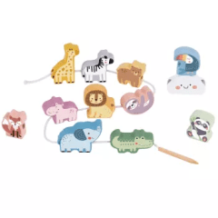 Animalitos de Madera para Enlazar, 13 pz