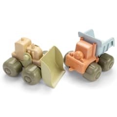 Juguete sustentable Set vehículos tractor y camión tolva BIO