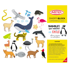 Artel Divertiblock animales que habitan en Chile