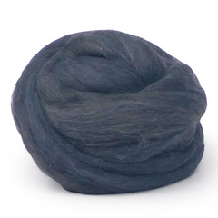 Lana oveja vellón merino color gris teñido de 100grs