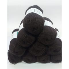 Lana 2 hebras, 100grs café moro oscuro - 10 ovillos